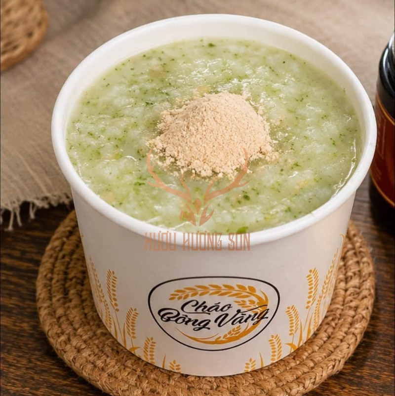 Nhung hươu sấy khô nấu cháo