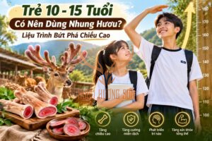 trẻ 10-15 tuổi sử dụng nhung hươu